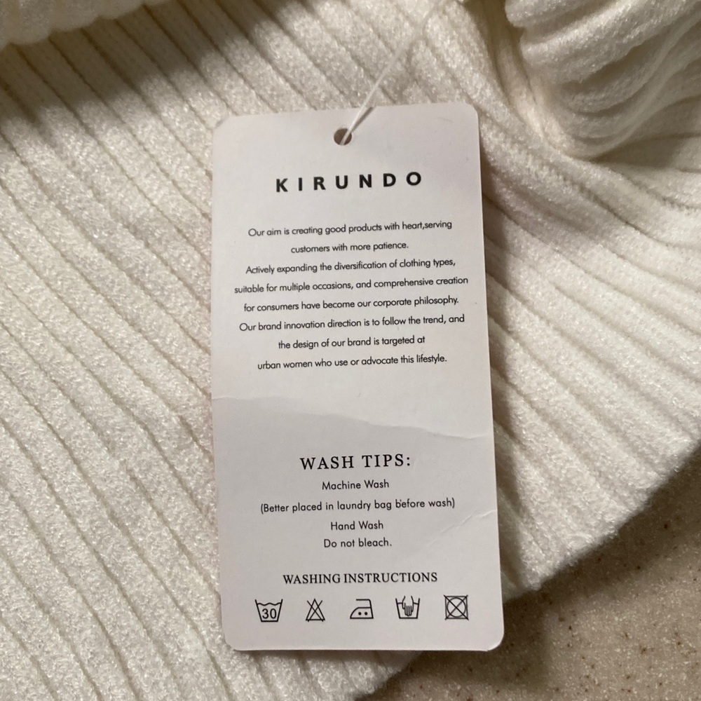 Kirundo NWT White Sweater with Black Accent Women Size XL - Picture 6 of 14